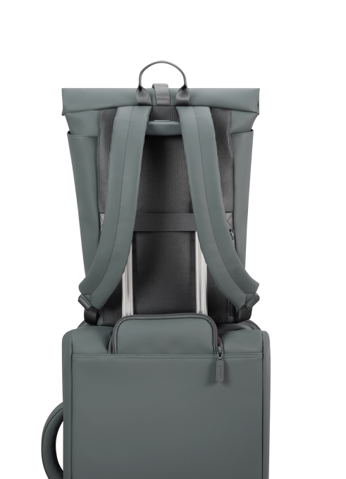 Lipault Lost In Berlin Rolltop Backpack  Cement Storm